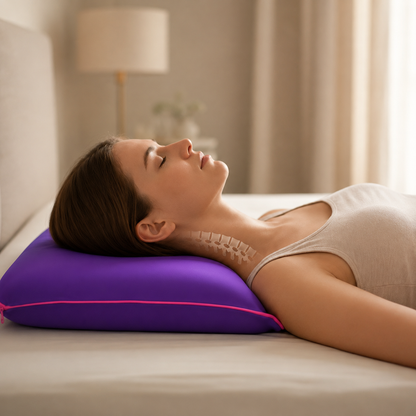 Almohada Viscoelástica Portátil con Bolsa de Viaje, Suave, Cómoda y Adaptable