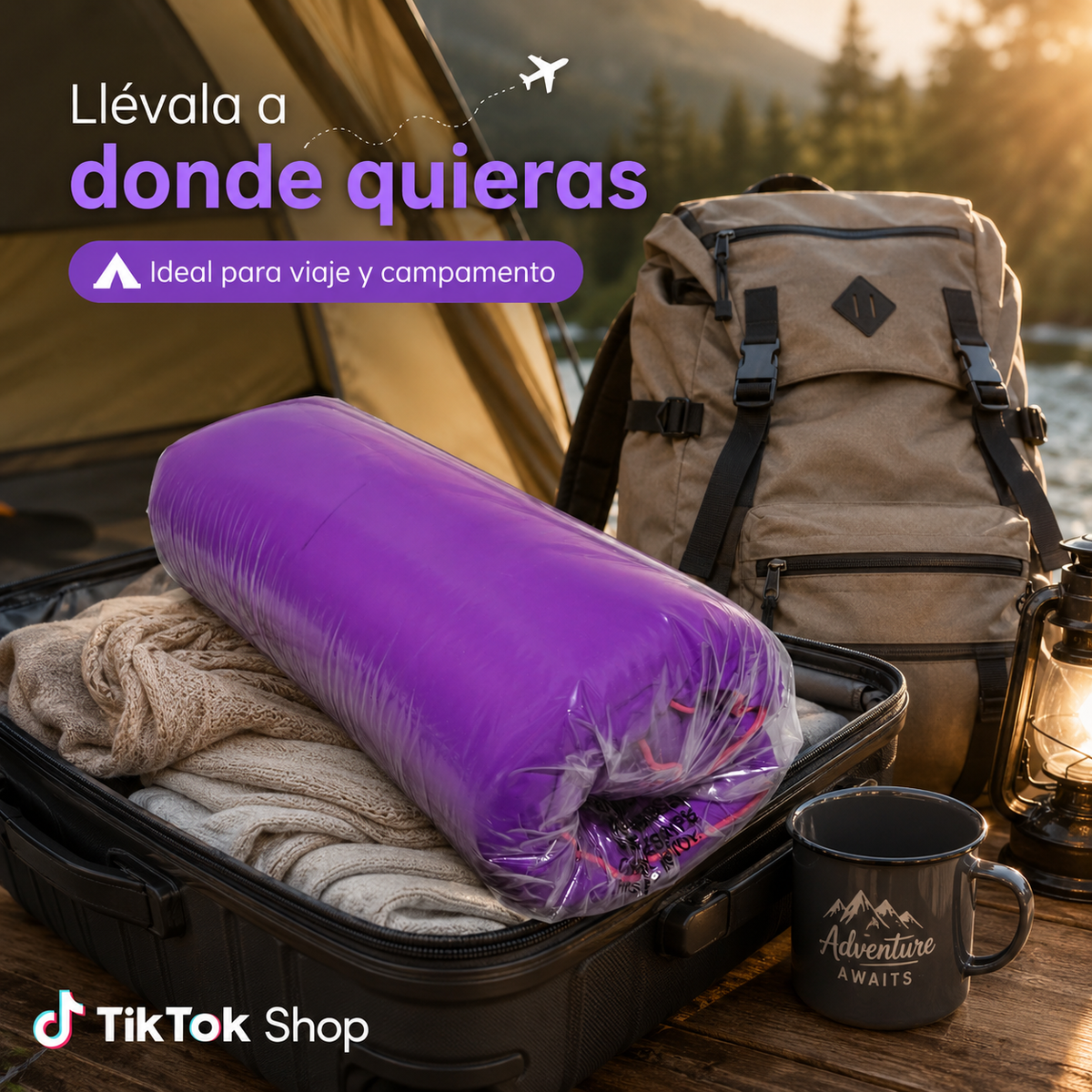 Almohada Viscoelástica Portátil con Bolsa de Viaje, Suave, Cómoda y Adaptable